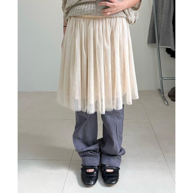 빈티지 도트 스커트