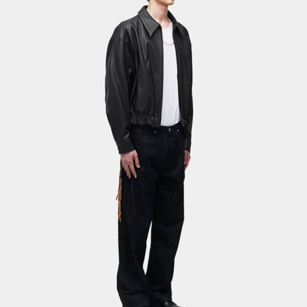 쿠어 21FW 배지터블 렘스킨 레더자켓