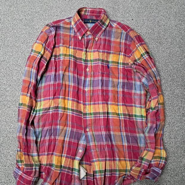 랄프 로렌(Polo Ralph Lauren)의 마드라스 체크 린넨 긴팔 