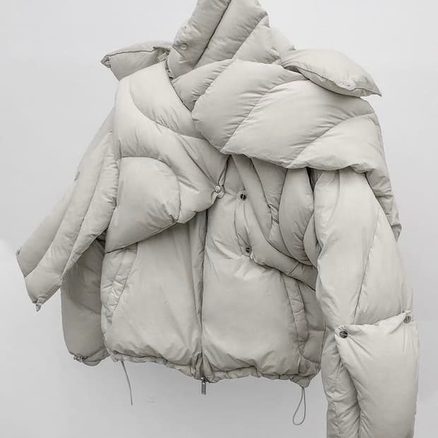 HELIOT EMIL scarf puffer 패딩