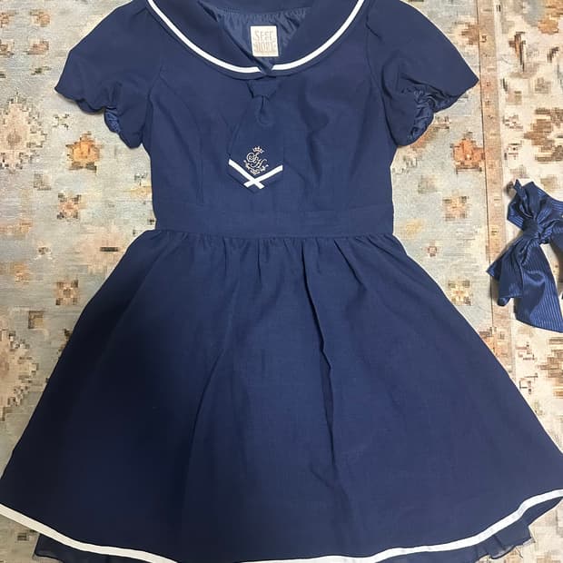 마린 세일러 베이비돌 원피스