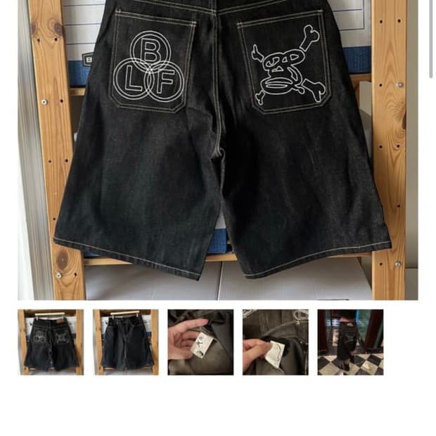 BLF denim shorts 보이롱페이스 데님 쇼츠 L