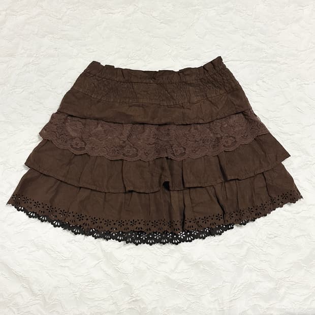 빈티지 페어리 레이스 펀칭 캉캉 스커트