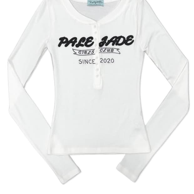 페일제이드 Y2K 패치 레터링 티셔츠 화이트