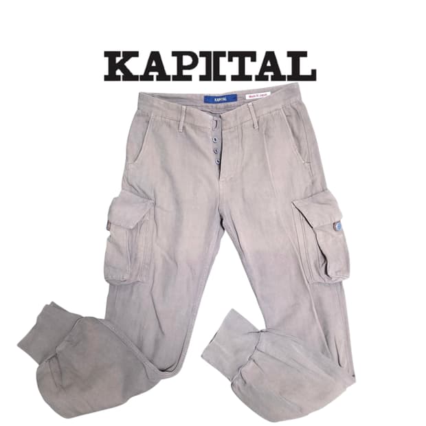 [L] KAPITAL 캐피탈 카고 조거 팬츠