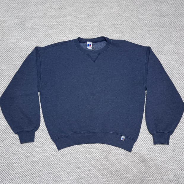 (L) 00s 빈티지 러셀 애슬레틱 네이비, 그레이 맨투맨