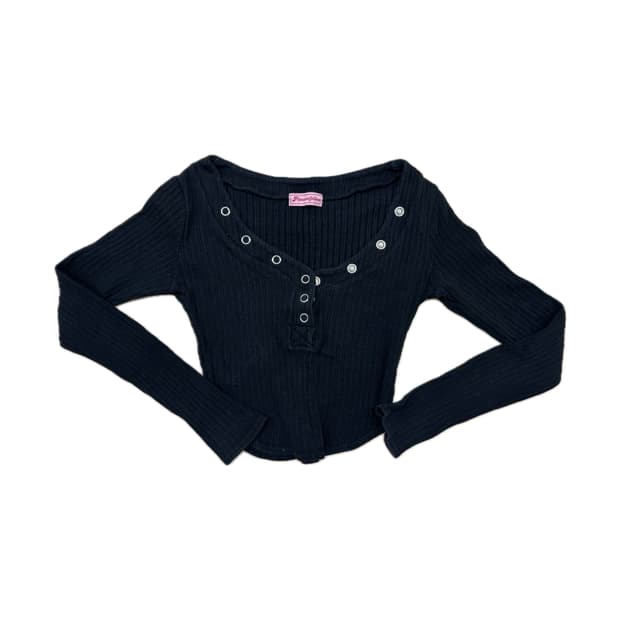 플리즈노팔로우 버니탑 Bunny Top 블랙 판매