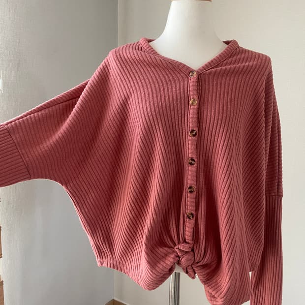 가오리핏 골지 가디건 