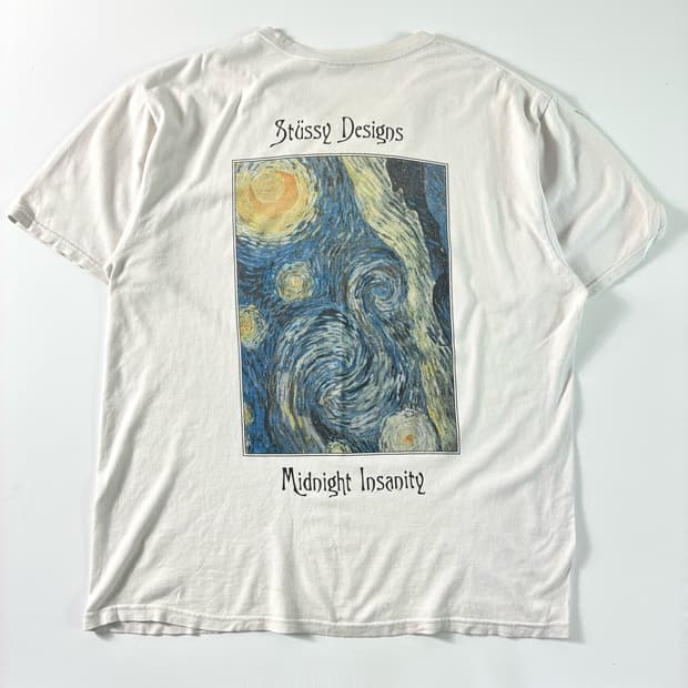 Stussy  스투시 미드나잇 인세너티 화이트 반팔티셔츠