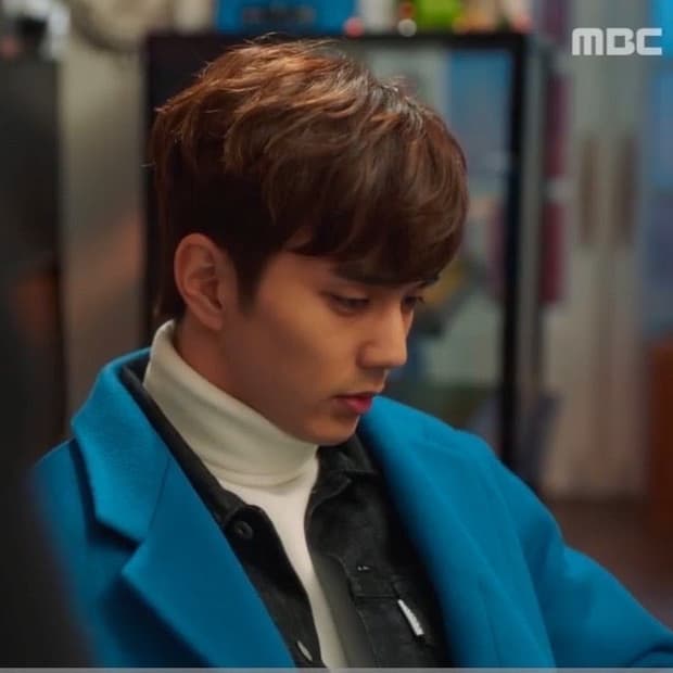 100-105) 시스템옴므 코발트블루 캐시미어 코트