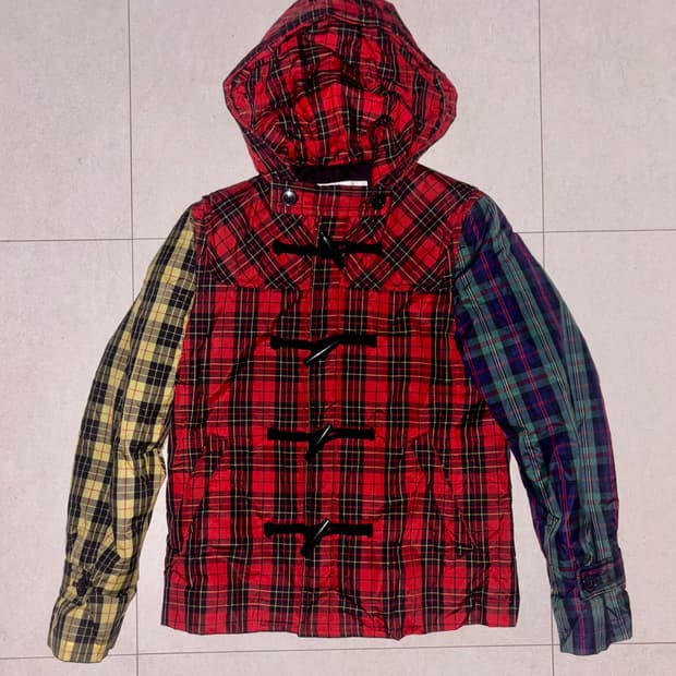 꼼데가르송 셔츠 멀티 체크 패딩