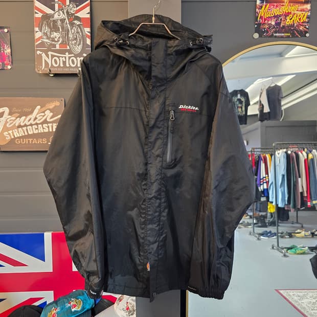 디키즈 후드 블랙 윈드브레이커 오버핏 자켓