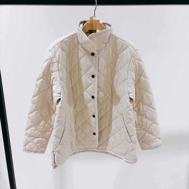 (정품/새상품) 제임스펄스 여성 퀼팅 스냅 자켓 클라우드
