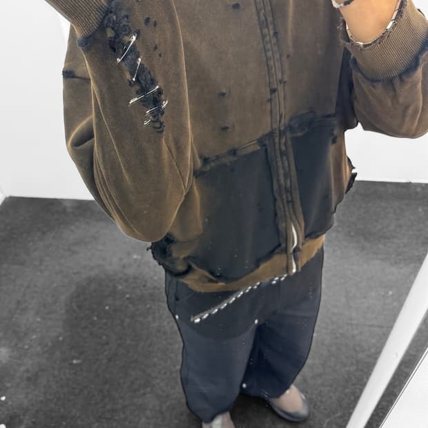 빈티지 후드집업