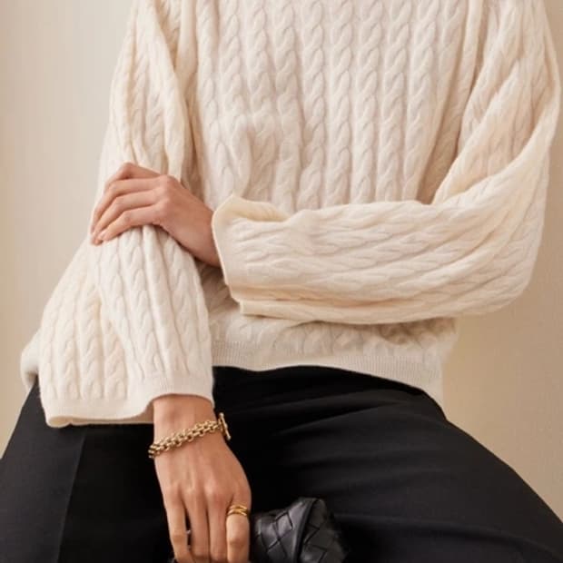 TOTEME 토템 케이블 니트(캐시미어100%)