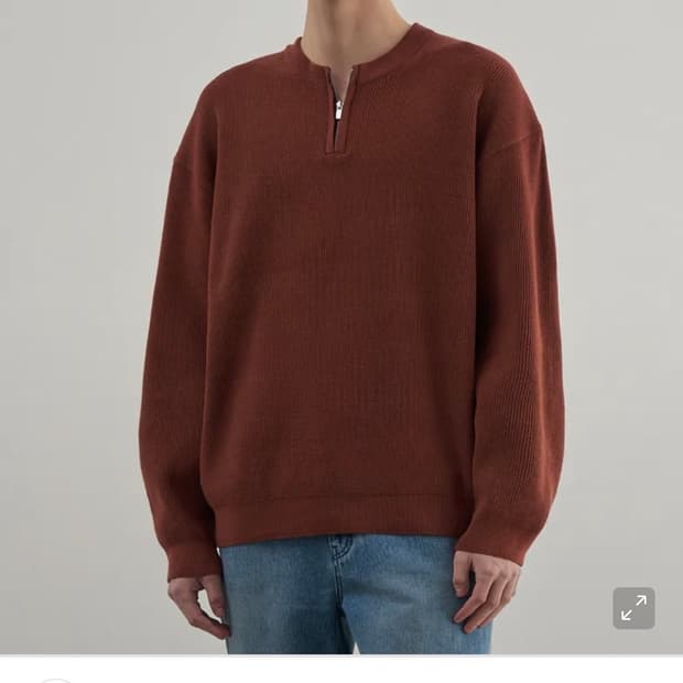 (새상품)(M) 드로우핏 PBT 울 라운드 하프 집업 풀오버 니트 판매