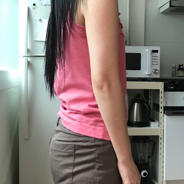 001. pink shirred sleeveless top