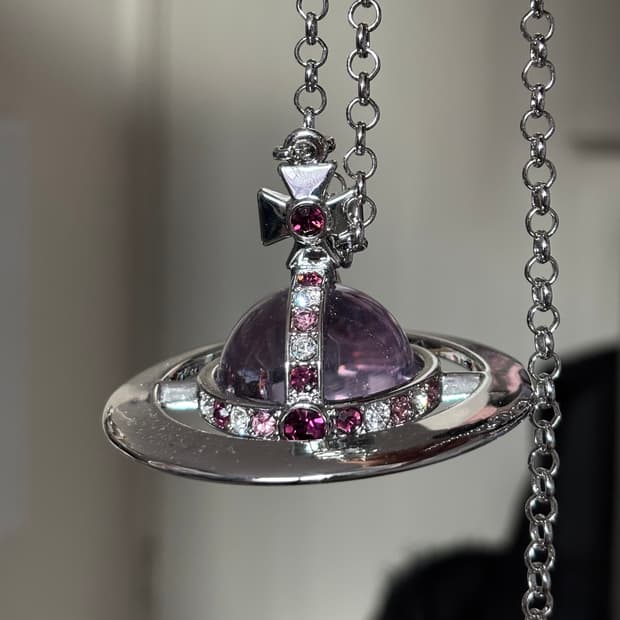 비비안웨스트우드 자이언트 orb 목걸이 퍼플