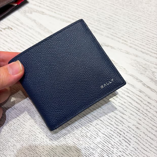 (정품/새상품) BALLY 발리 남성 레더 반지갑 네이비