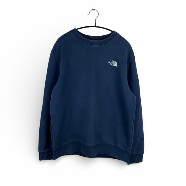 (100) 노스페이스 화이트라벨 스몰로고 맨투맨 네이비