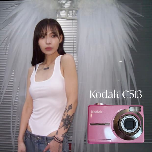 코닥 핑크 C513 디지털 카메라 디카