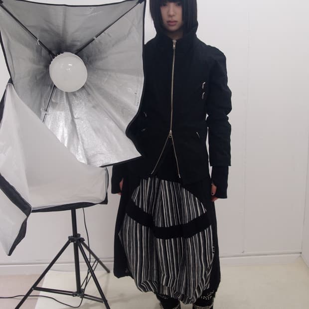 Handwarmer high neck 2way zipper jacket