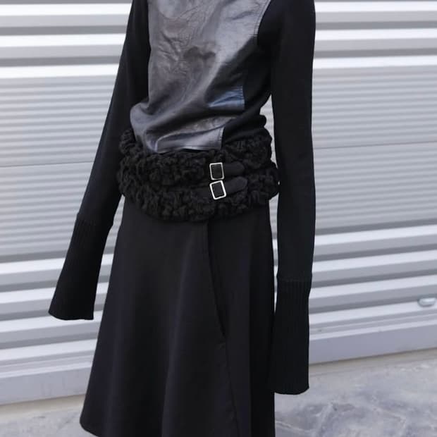 comme des garçons) wool frill skirt 