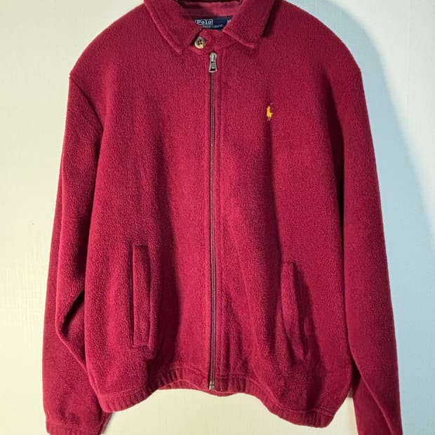 POLO 폴로 플리스 드리즐러 스윙탑 자켓 레드 빈티지