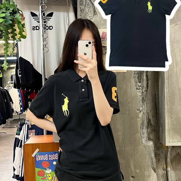 폴로 랄프로렌 반팔 카라티 블랙 L #csz434