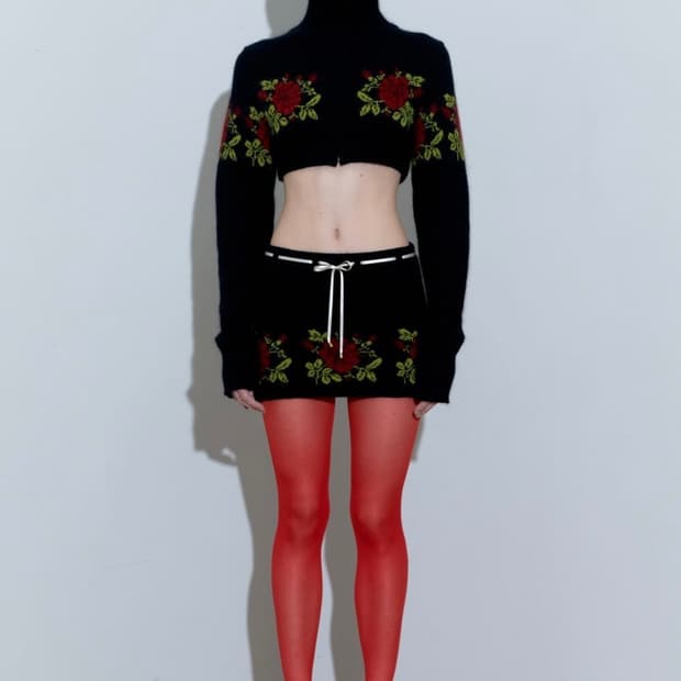 스컬프터 니트 셋업 세트 블랙