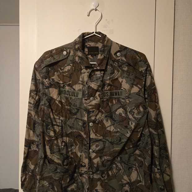 히스테릭 글래머 팝아트 카모 밀리터리 셔츠자켓 (S)