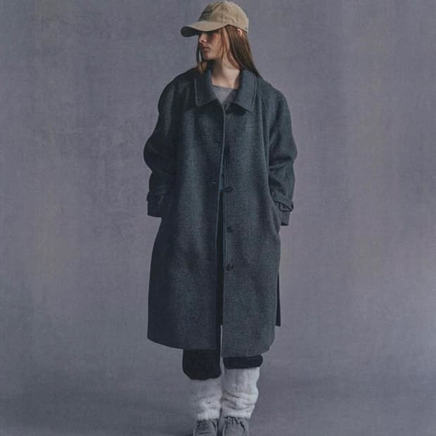[새상품] 타낫 래글런 캐시미어 롱코트 차콜
