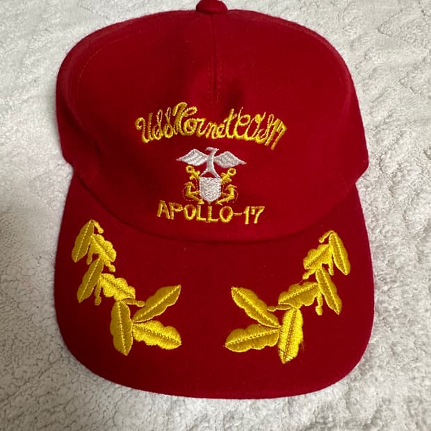 빈티지 아폴로 17 볼캡 레드