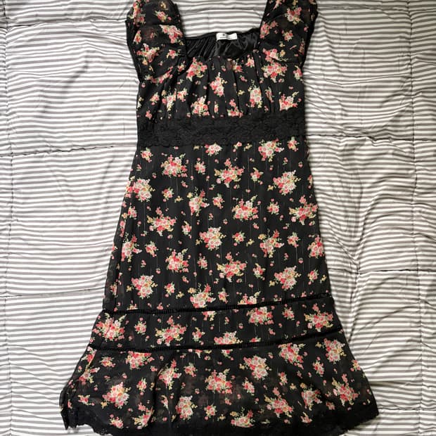 빈티지 백예린 플라워 플로랄 원피스