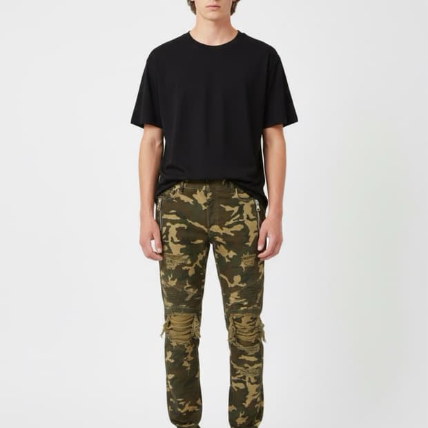 발망 카모 무파 디스 데님