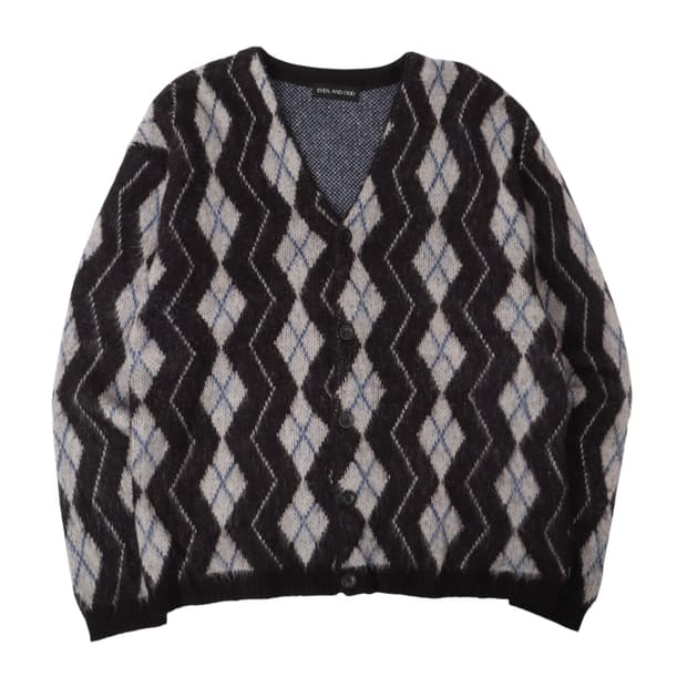 Even and odd 아가일 모헤어 니트 가디건