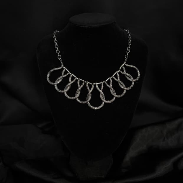 silver necklace