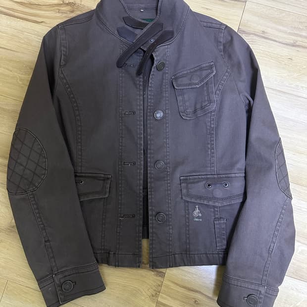 (택포) 빈폴 브라운 넥버클 자켓