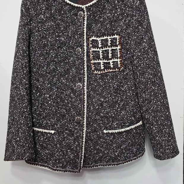 타임 여성 트위드 자켓