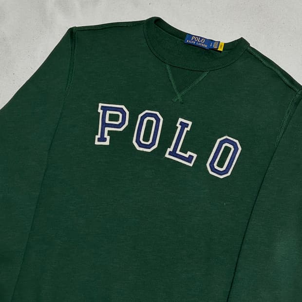 S 폴로 랄프로렌 그린 아치 로고 맨투맨