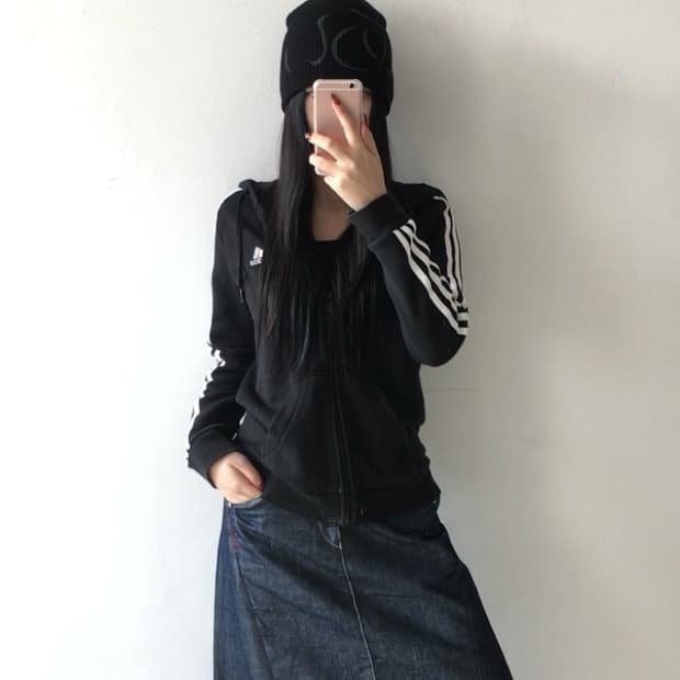 아디다스 삼선 사이드라인 후드집업