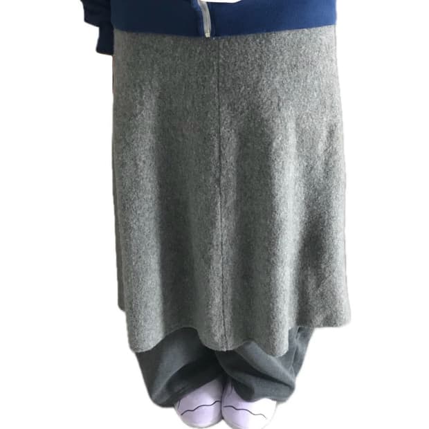 유니클로 레이어드 울스커트 M