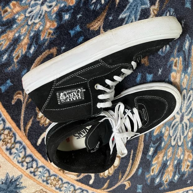 반스 하프캡 블랙화이트 