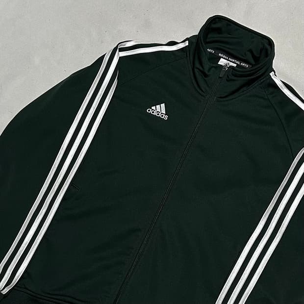 L 아디다스 다크그린 트랙탑
