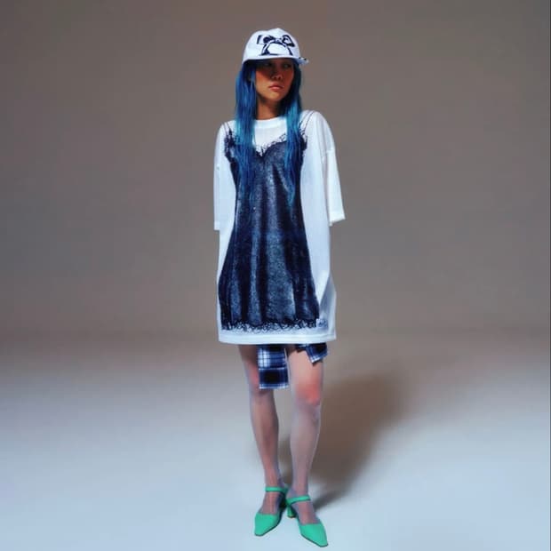 나이스고스트클럽 SLIP DRESS MESH BIG BIG JERSEY