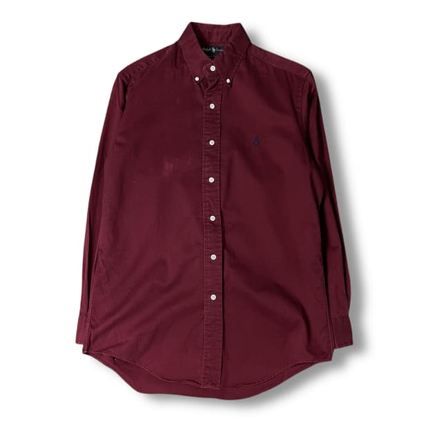 폴로랄프로렌 다크레드 코튼 긴팔 셔츠 90