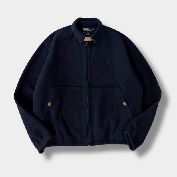 폴로 랄프로렌 00‘s USA 오버핏 딥네이비 플리스 스윙 자켓