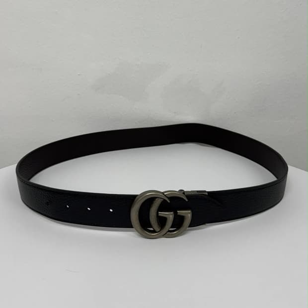 구찌 GG 마몬트 리버서블 레더 벨트