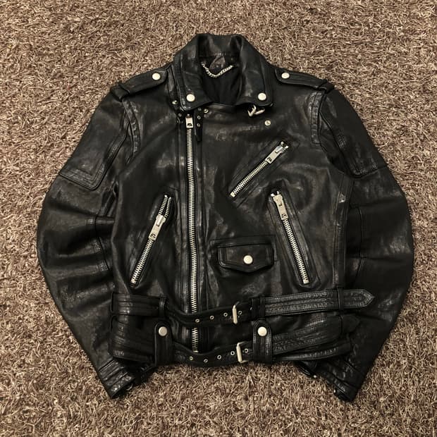 빈티지 양가죽 라이더 레더 가죽 자켓