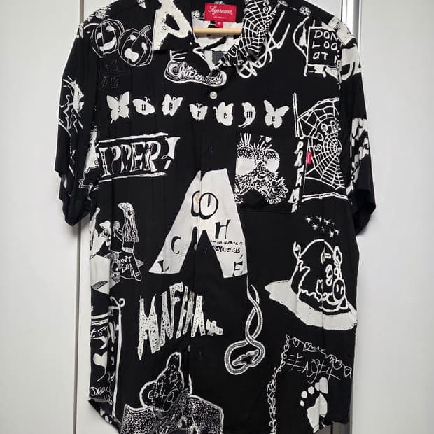 17SS 슈프림 드림 레이온 셔츠 블랙 M사이즈